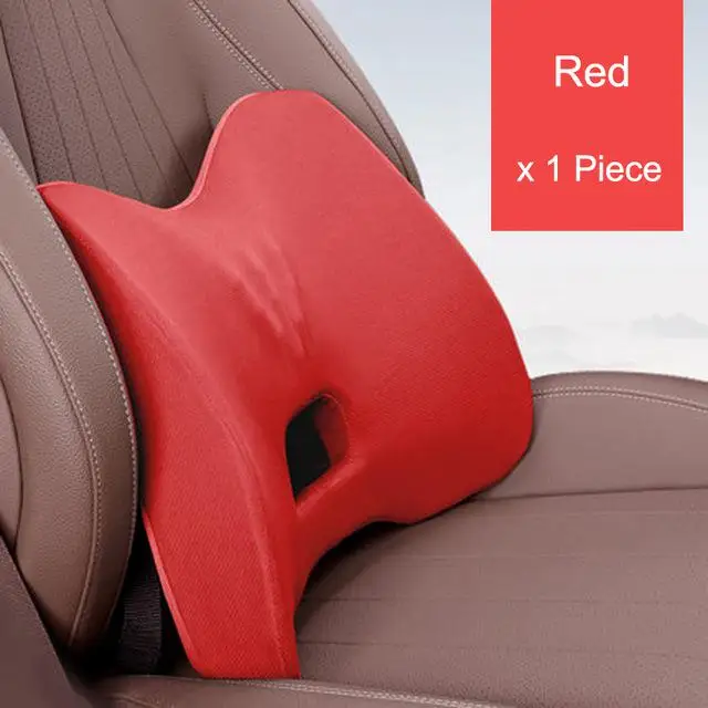 Memory Foam 3 шт набор Автомобильная Подушка подголовник подушка для спины защита шеи шейного позвонка Авто поддержка поясницы - Цвет: As picture