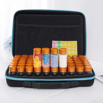 

60 Bottles Large Capacity Diamond Painting Box Bottles Portable Diamond Drill Storage Box Case Organizer Tools