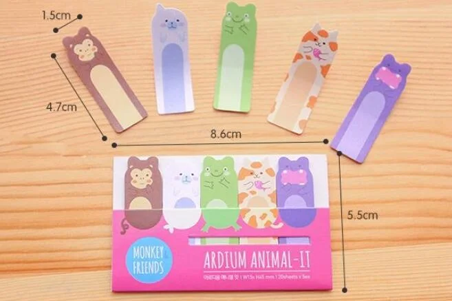 40packs/Lot Various Animal stickers mini index notes Stationery wholesale