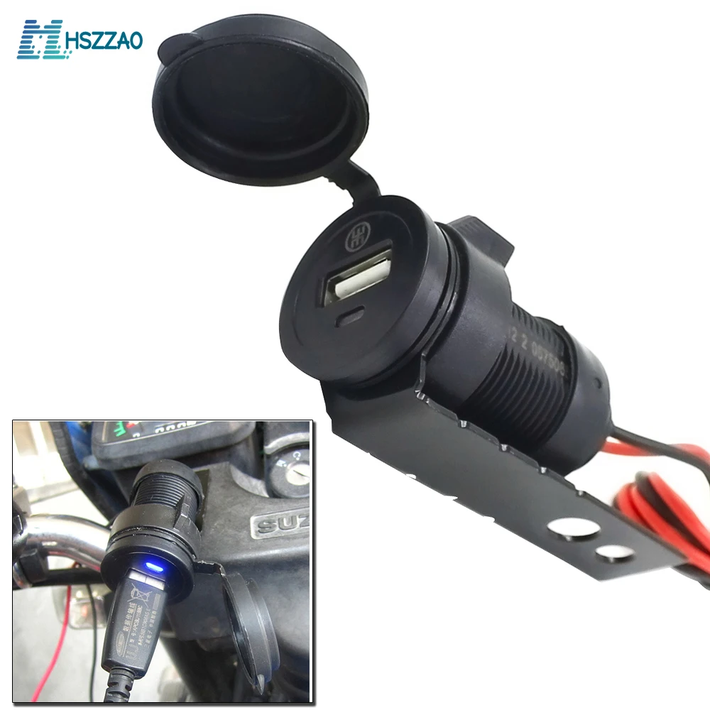 

Motorcycle electric car phone charger Motorcycle cigarette lighter type car usb waterproof modification 12V 60CM terminal line