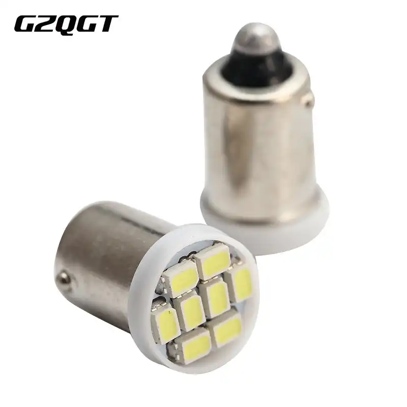 100X супер яркие BA9S 8 SMD 1206 LED T4W 8SMD 3020 светодиодные лампы номерного знака белый