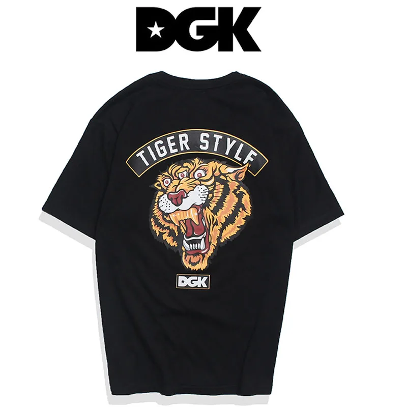 Футболка DGK в стиле хип хоп с принтом головы тигра парные футболки для скейтборда