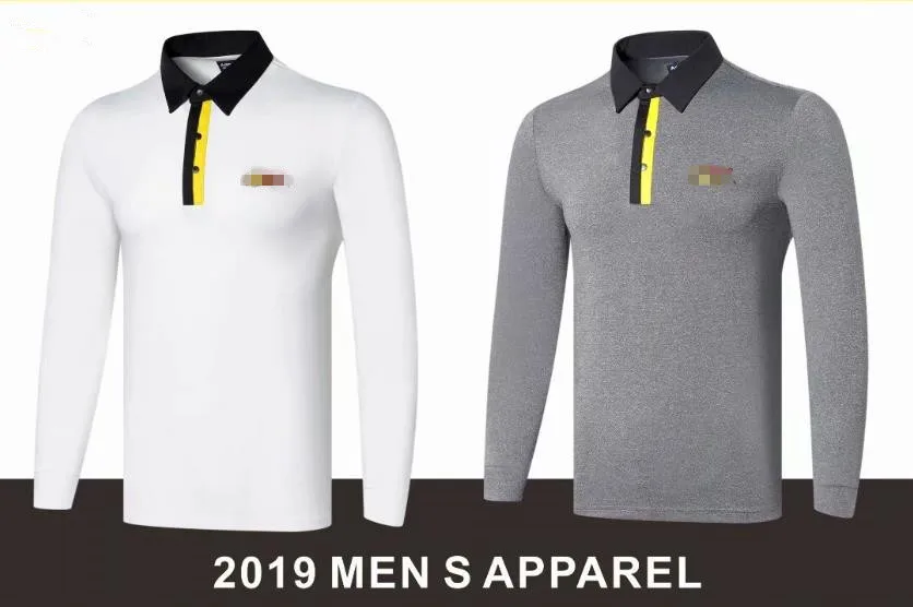 

2019 Golf Men's Sportswear Long Sleeve T-Shirt 4 Color Clothes S-XXL Free Shipping