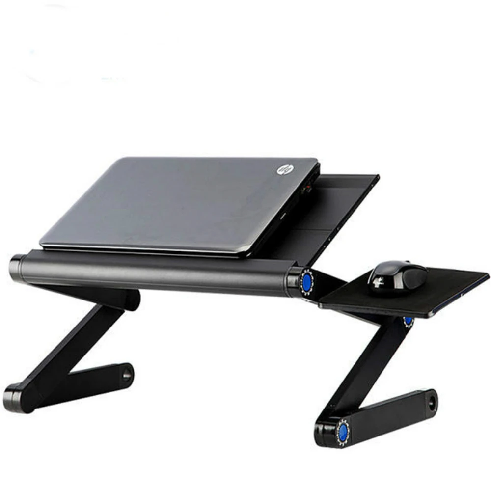 Портативный алюминиевый складной стол большой вентилятор охлаждения ноутбука стол регулируемая кровать компьютерный стол