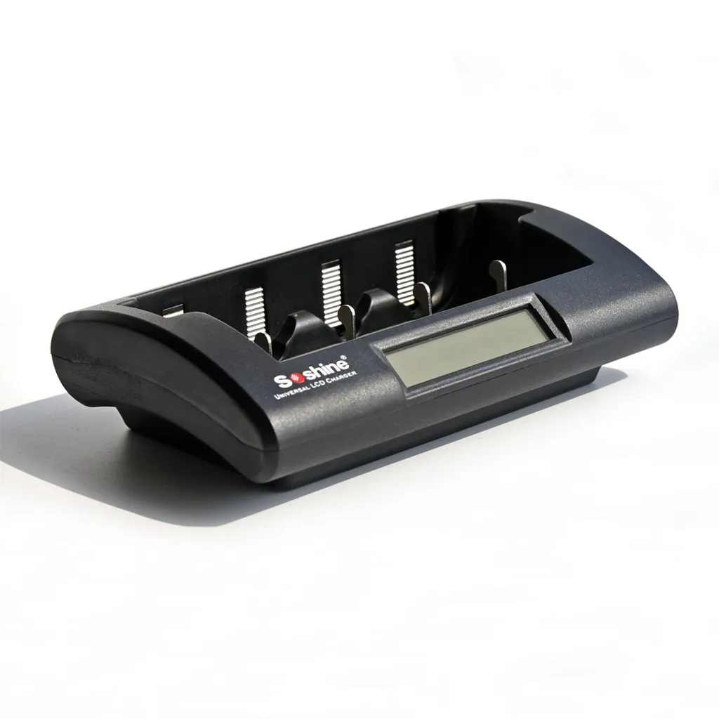 Soshine CD1 lcd универсальное портативное зарядное устройство для AA AAA C D 9V NiMH Batter Быстрая Зарядка адаптер с автомобильным зарядным портом