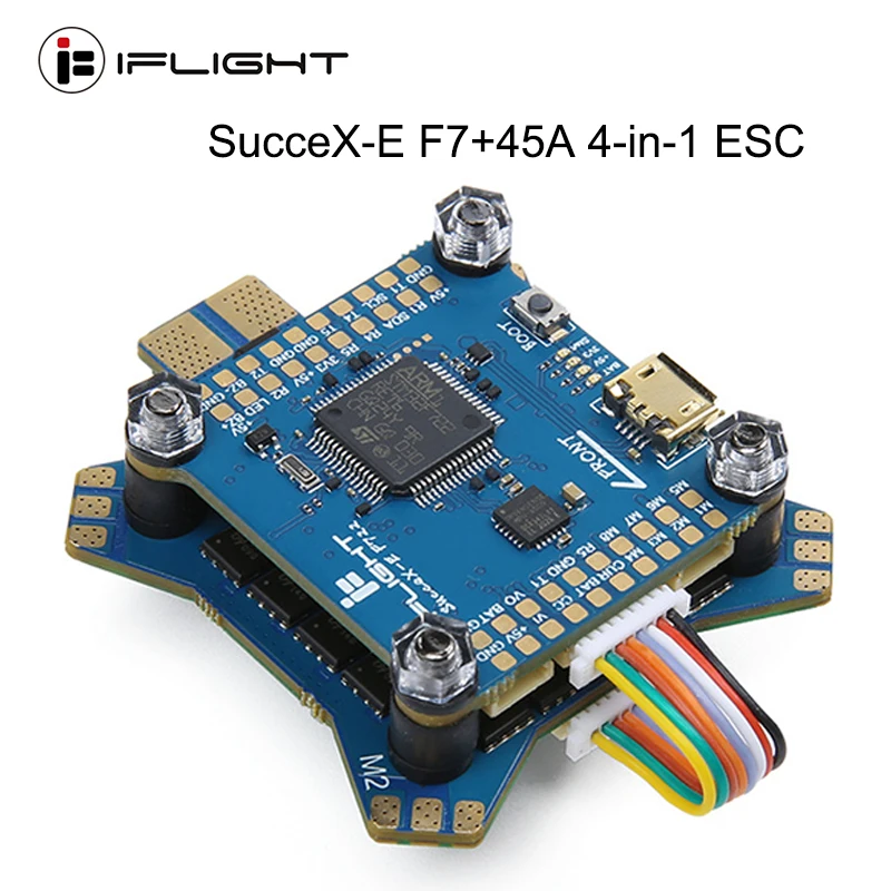 

IFlight SucceX-E F7 V1.0 45A 4-in-1 ESC 2-6S Flight Stack (MPU6000) Assembly fault light W/ 5.8G 800mW VTX for FPV Racing Drone