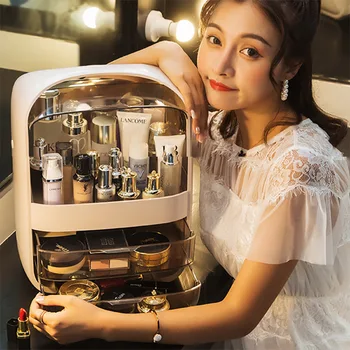 

Cosmetic storage box portable makeup box with the same drawer desktop storage box jewelry finishing box extra large