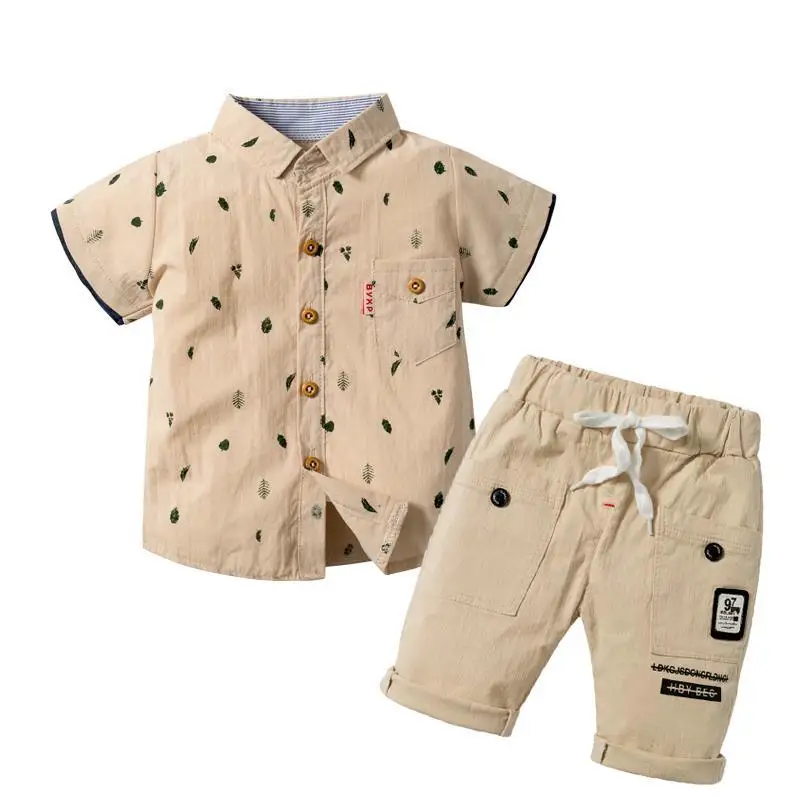 

2019 New Style Summer Male Baby Childrenswear Cardigan Short Sleeve Set