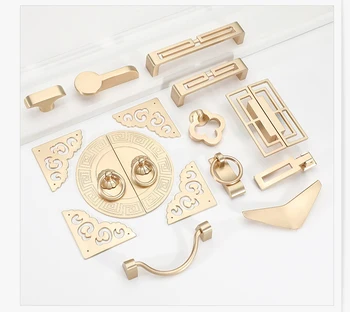 Gold Cabinet Knobs and Handles Luxury Gold Kitchen Cupboard Door Pulls European Drawer Furniture Handle Hardware
