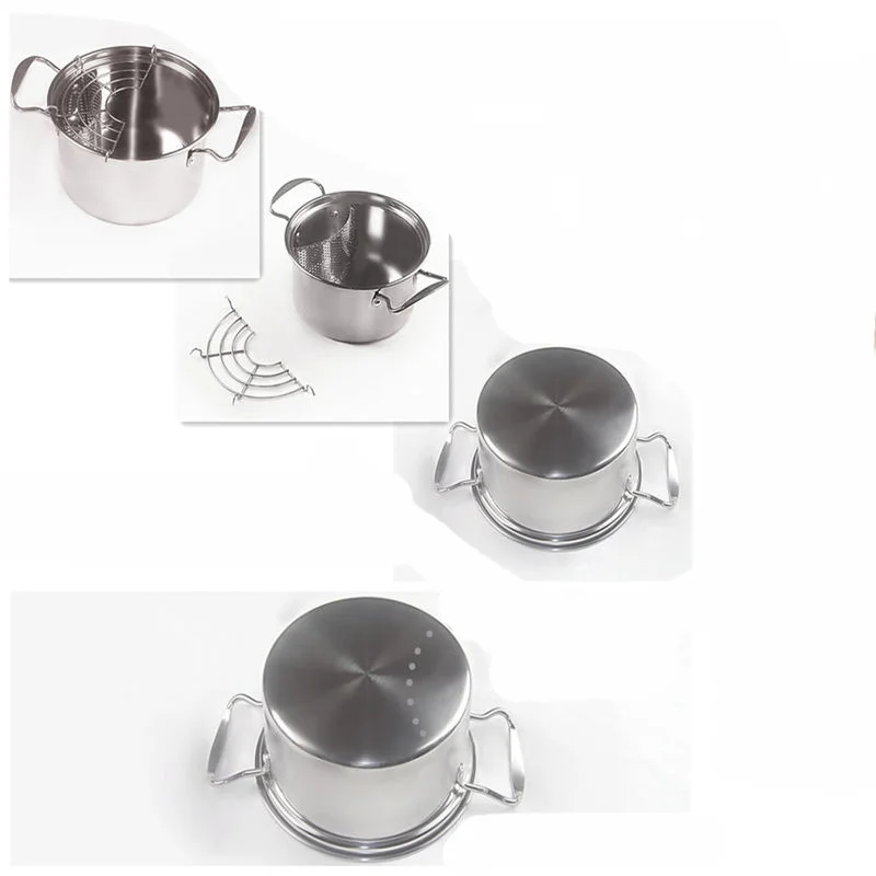 Фритюрница домашняя маленькая фритюрница сковорода инструмент из нержавеющей