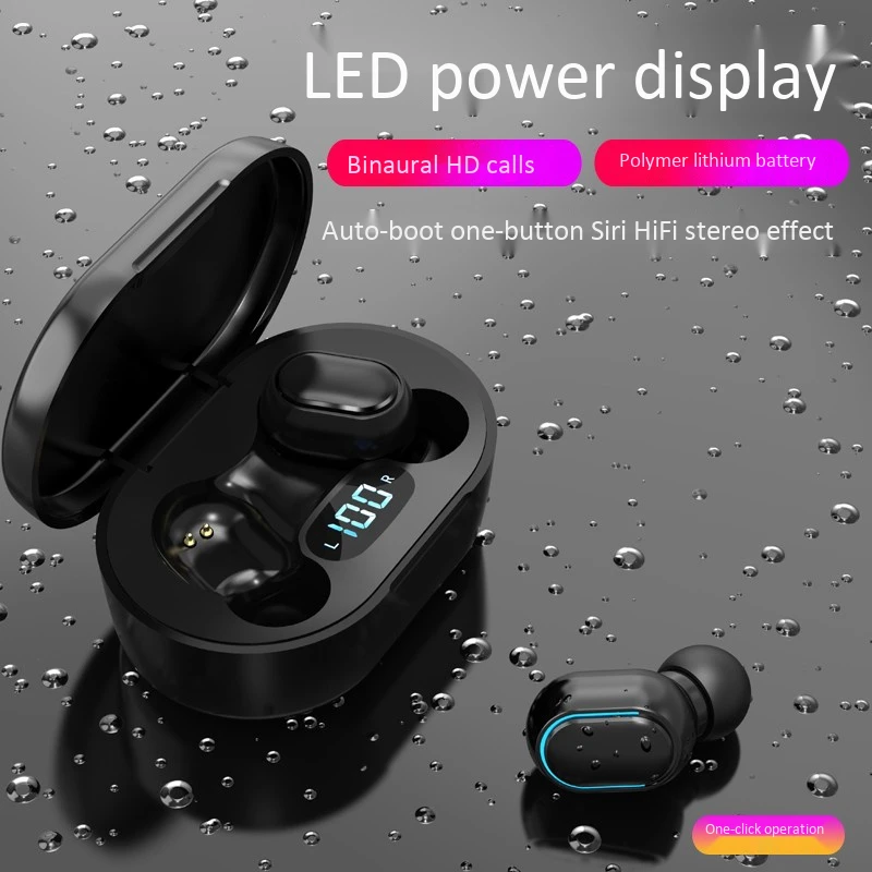 E7S TWS Wireless Earphones Bluetooth Noise Cancelling Waterproof LED Display Sn In Ear Headset Stereo Earbuds