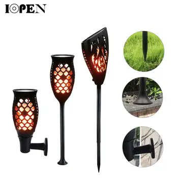 

LED Solar Flame Lamps Waterproof Romantic Flicker Effect Torch Lights Indoor LED Fire Light Bulbs Outdoor Lawn Garden Decoration