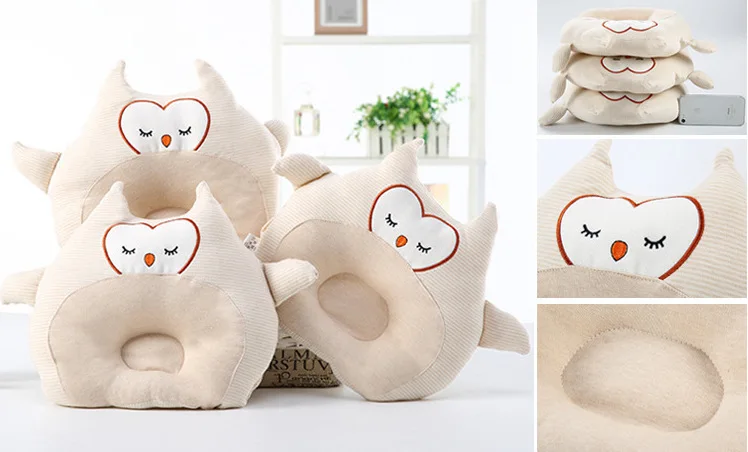 Muslinlife Baby Pillow Newborn Head Protection Cushion Baby Bedding Infant Nursing Pillow Toddler Sleep Positioner Anti Roll