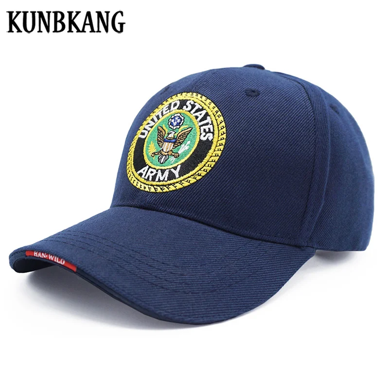 

KUNBKANG New US Army Cap Mens Baseball Cap Gorras Snapback Trucker Tactical Cap Embroidery USA Snapback Bone Masculino For Adult