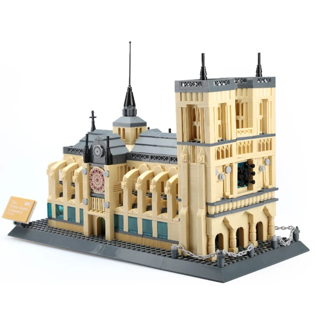 City Architecture NOTRE DAME CATHEDRAL OF PARIS Building Blocks BRick Classic Landmark Toy For Kids Gift