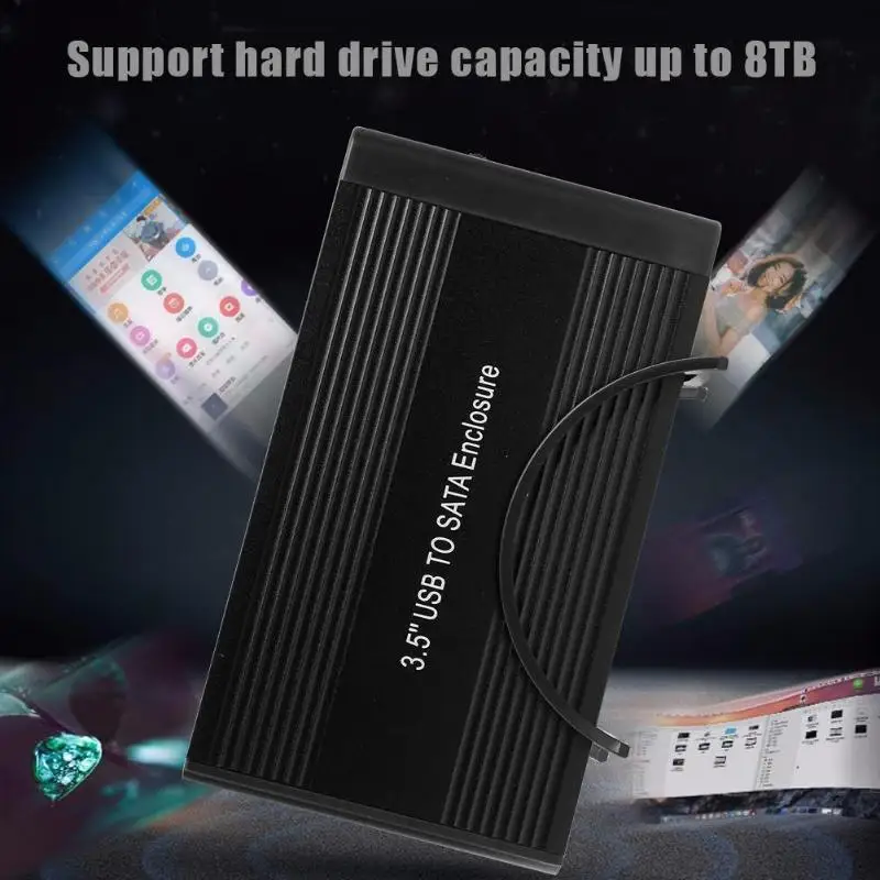 3,5 дюймов 8T жесткий диск Корпус SATA к type-B США адаптер внешний корпус hdd Поддержка прямой доставки