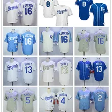 Мужская футболка Kansas City Bo Jackson, Джордж Бретт, Salvador Perez Mike Moustakas Alex Gordon Alcides Escobar Flex& Cool Base