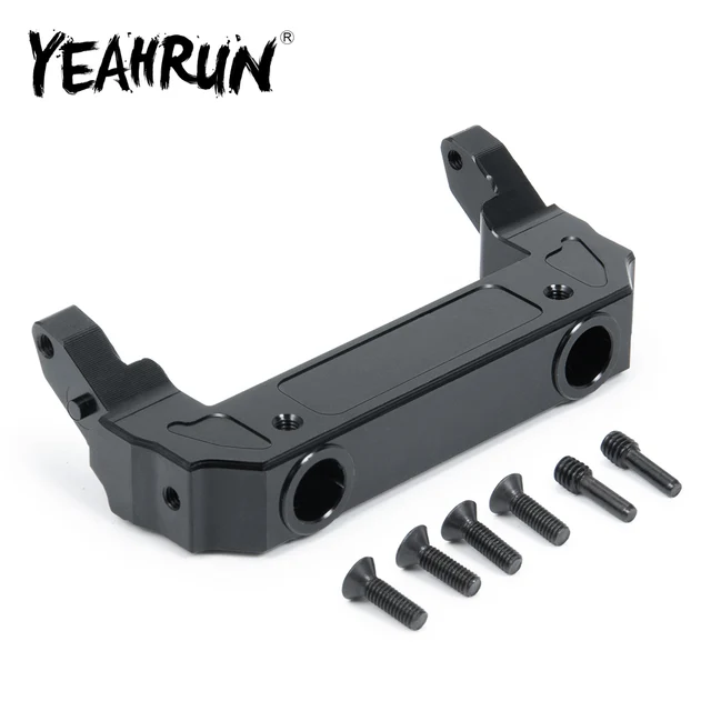 YEAHRUN Alloy Servo Relocation Front/Rear Bumper Mount Bracket for Axial SCX10 III AXI03007 1/10 RC Crawler Car Upgrade Part