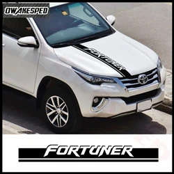 Racing Sport Decal For-Toyota Fortuner Car Styling Hood Bonnet Stripes Decor Stickers Auto Cover Engine Sticker DIY Vinyl Decals (2)_副本