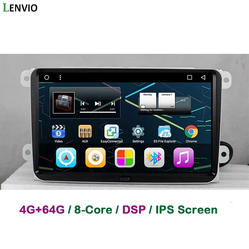 Lenvio ram 4G rom 64G Android 8,1 автомобильный dvd-плеер радио gps Мультимедиа для VW Volkswagen универсальный Golf Passat Touran ips DSP DAB