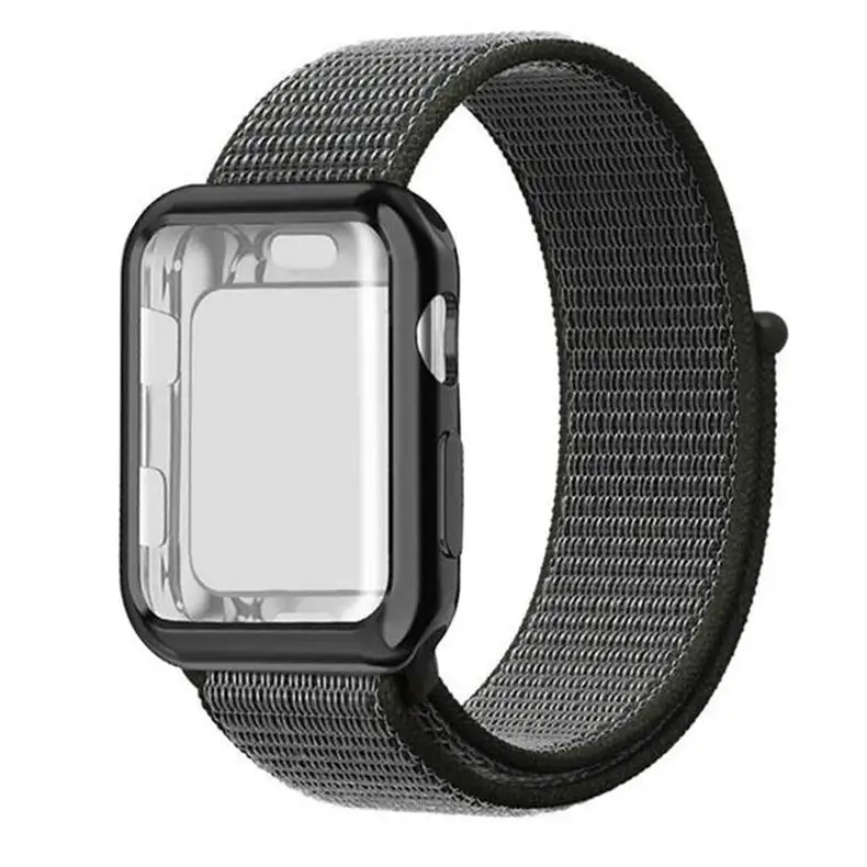 Чехол+ ремешок для apple watch band apple watch 5 4 band 44 мм 40 мм correa 38 мм iwatch band 42 мм нейлоновый браслет pulseira 3