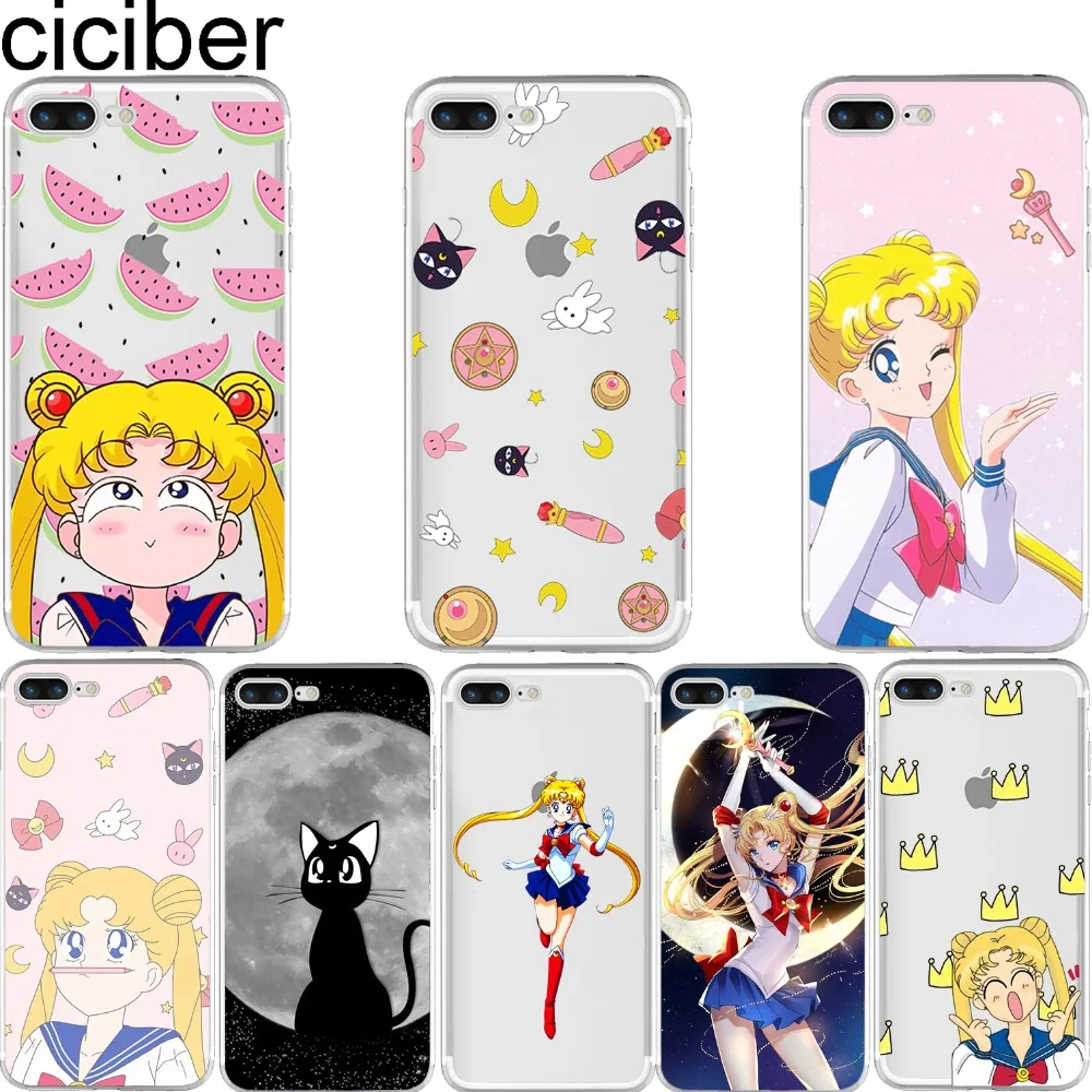 Мягкий силиконовый чехол ciciber Sailor Moon для iphone 7 6 6S 8 Plus 5S SE 2020 X XR XS MAX 11 Pro Max чехлы|designer