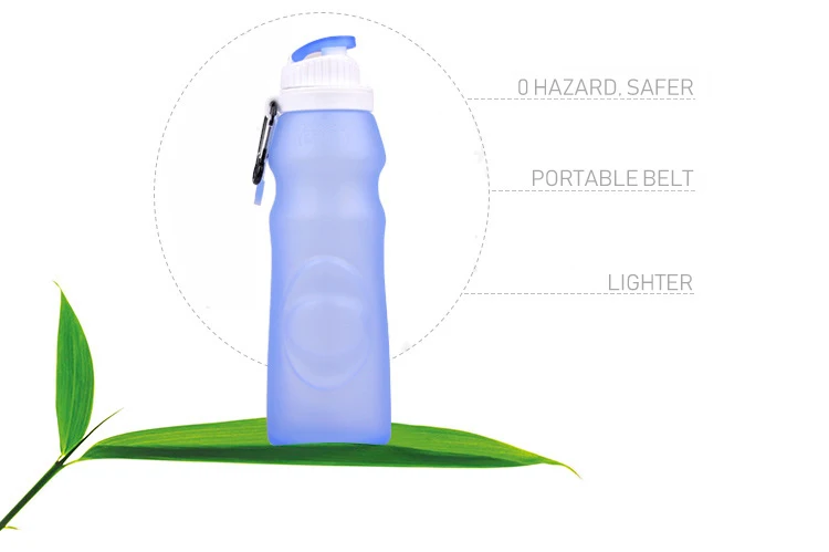 550 мл бутылка для воды для спорта на открытом воздухе Складная Экологически чистая силиконовая бутылка для воды дорожная портативная бутылка для воды герметичная