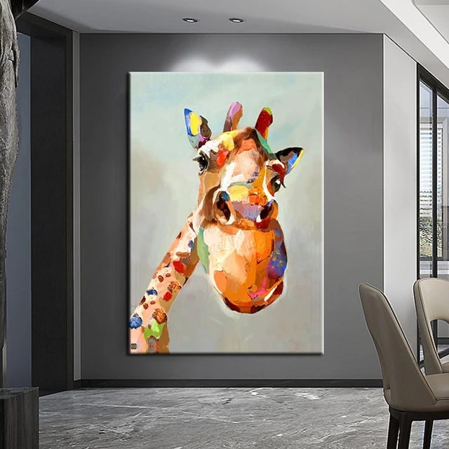 Giraffe Painting On Canvas