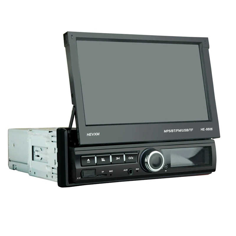 

7 Inch Car Stereo Radio Player Retractable Press Screen Bluetooth Mp5 Player Support Rear View Camera (Camera Not Included)