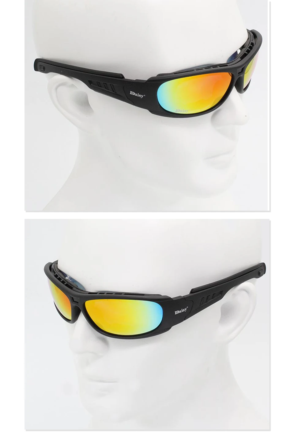 Дейзи мужские спортивные солнцезащитные очки зеркальные линзы 4 пары измененные очки для женщин UV400 летние очки