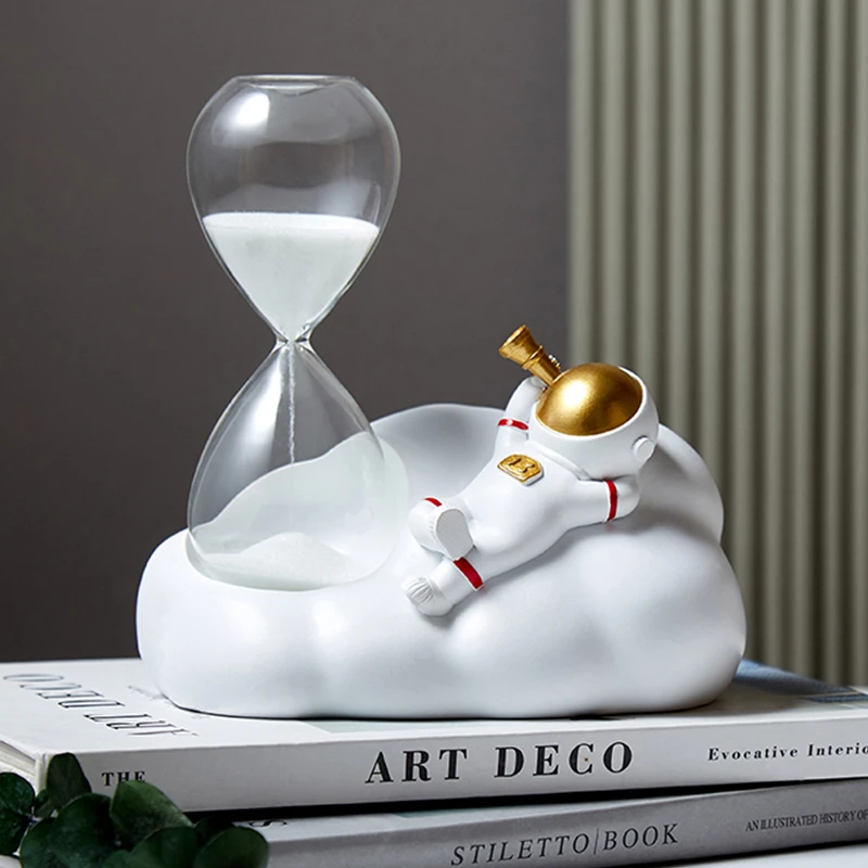 Creative Astronaut Hourglass 5 Minute Timer Glass Craft Table Clock Decoration Home Sand Children's Desk Gift | Дом и сад
