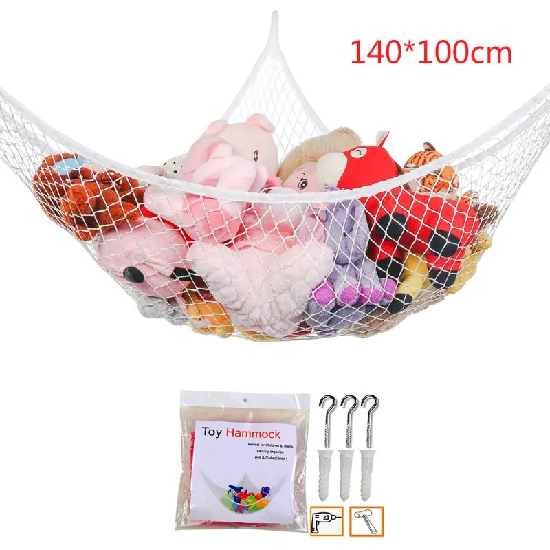 2025 New Mesh Net Toy Hammock Corner Stuffed Animals Kids Baby Hanging Storage Organizer 5