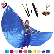 Крылья для танца живота, палочки, сумка Isis, крылья для танца живота, египетские костюмы для танца живота, набор для детей, девочек, детей, золото, 10 цветов