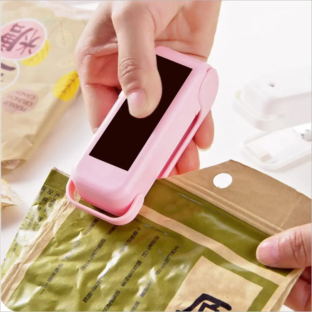 

mini Heat Sealer Plastic Package Storage Bag Mini Sealing Machine Handy Sticker and Seals for Food Snack Kitchen Accessories