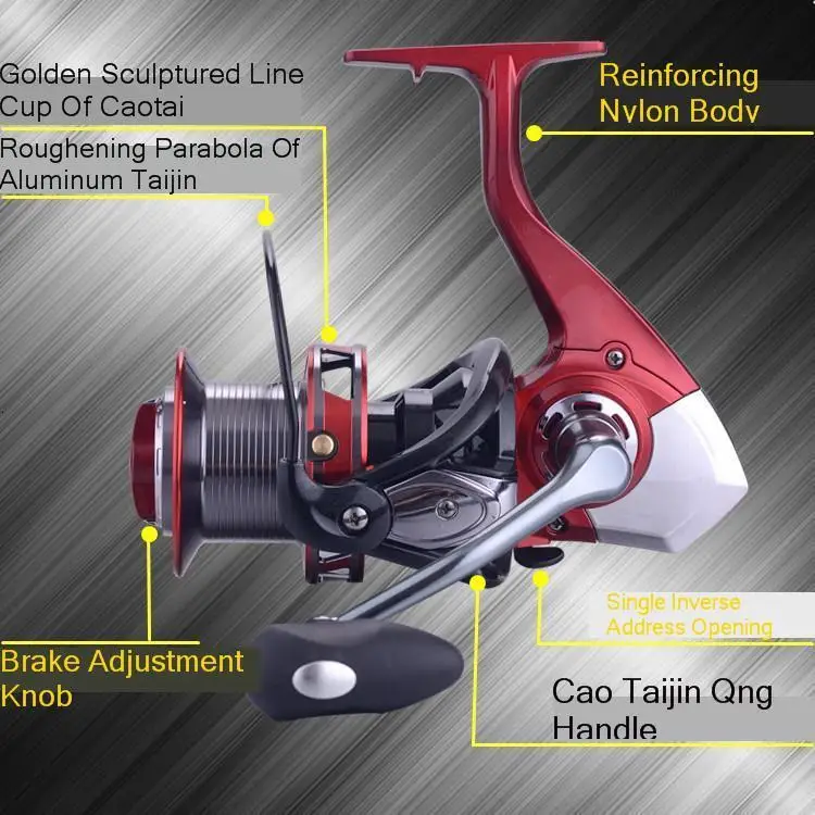 Спиннинговая катушка полностью металлическая Катушка спиннинговая катушка Carretilha Pesca ловля карпа спиннинговая катушка 1000-12000