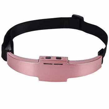 

Pink Electric Head Massager Brain Massage Helmet Usb Rechargeable Sleeping Aid Stress Relief Head Massage Band With Auto-Power O