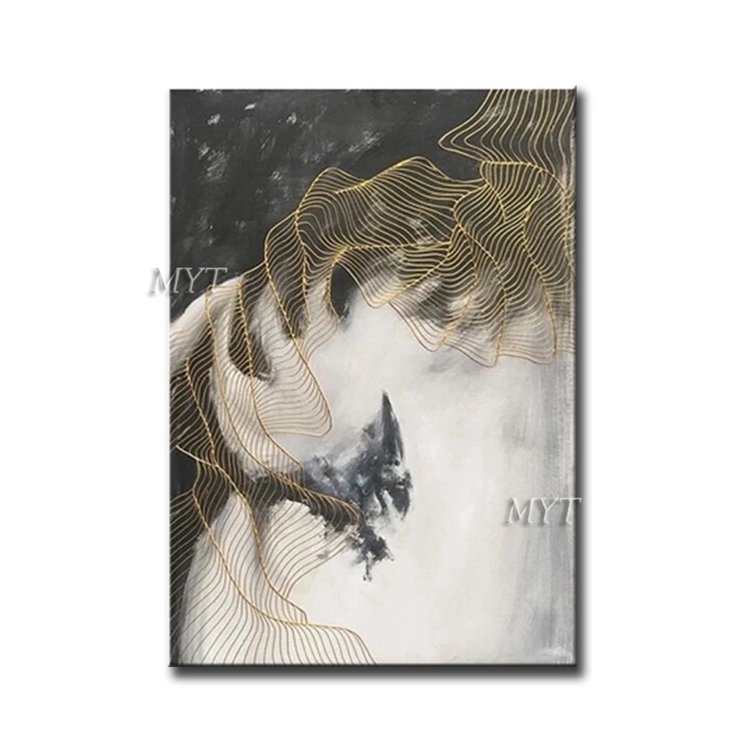 no frame painting MYT бескаркасные 2 шт. ручная работа картина маслом настенные картины холст искусство Декор картина маслом на холсте для домашнего декора без рамы - Цвет: no frame painting