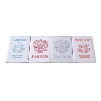 

Vintage Leather Russian Emblem Logo Passport Cover Waterproof Travel Passport Holder Cover on The Passport Case Drop Shipping Pu