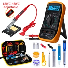 Soldadura de hierro con Digital kit de multímetros temperatura ajustable Auto de AC/DC de multimetro herramienta de soldadura Kits