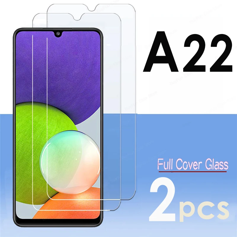 2 pcs Tempered Glass For Samsung Galaxy A22 cover Screen Protector For Samsung A22 5G A 22 A225 A226 glas 2.5D 9H Film armored cell phone screen protector