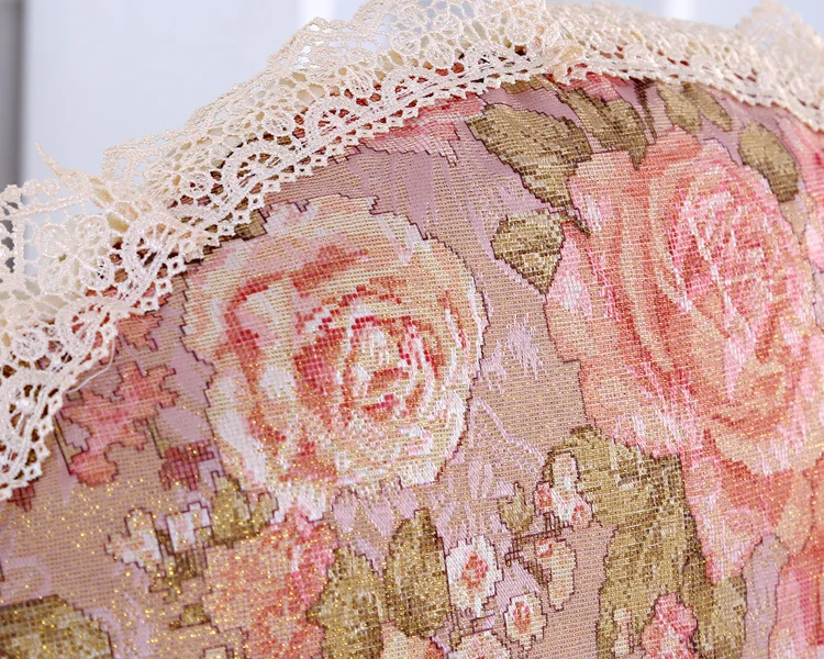 Manufacturers Direct Selling Wholesale Supply Lace Fabric Circle Double Layer Dustproof Rose Gold Lines Fan Cover