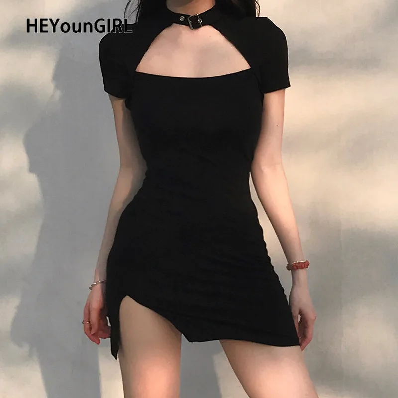 black sundress short