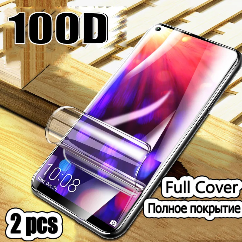 100D 2 шт. Защитная пленка для экрана huawei Honor 20 9X Pro 8 8X Гидрогелевая 10i Lite защитная не