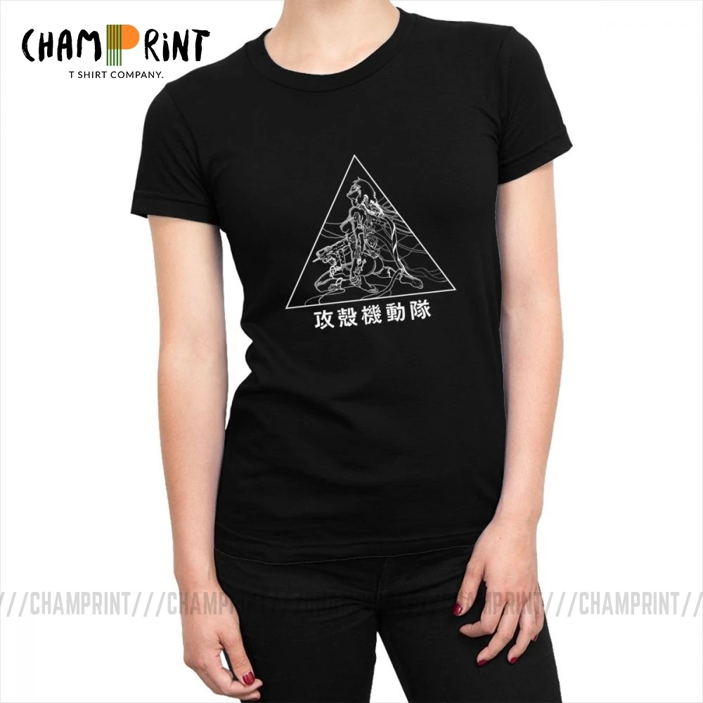 Женская футболка с принтом призрака в Ракушке модная из чистого хлопка коротким