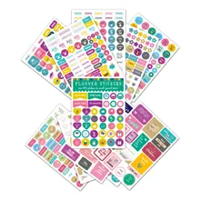 12 blätter/Pack Kreative DIY Planer Aufkleber Set Für Notebook Farbige Dekorative Papier Scrapbooking Aufkleber Schule Büro Liefern