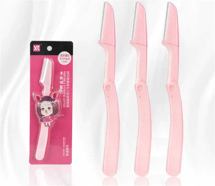 1 Piece Foldable Eyebrow Trimmer Razor of Japanese Imported Blade Beauty Makeup Body Hair Removing Tools for Women E540 | Красота и