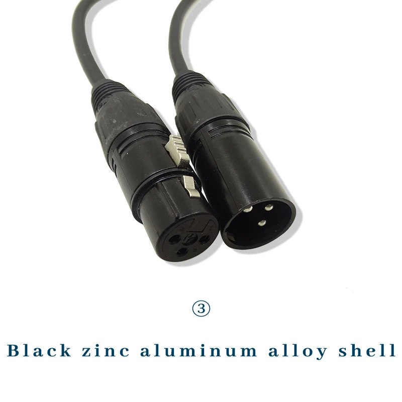 DMX Cable 10 Pcs/lot 3 PIN 1M-20M Black Connector Signal Line Used For DMX512 Controller Led Par Stage Lights