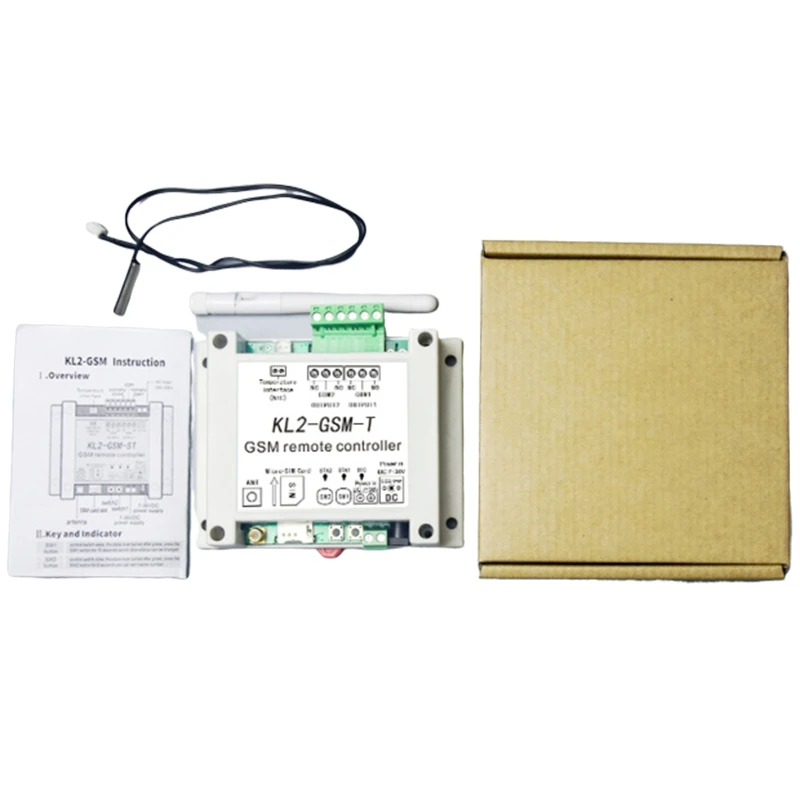 

GSM Remote Relay Controller Switch Access Controller with 2 Relay Output One NTC Temperature Sensor