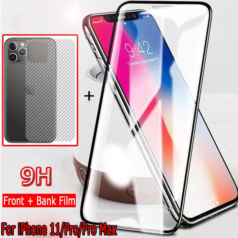3D Soft Carbon Fiber Screen Protector for iPhone-11-Pro Max Sticker Back Film Tempered Glass for iPhone 11 Pro Glass Film