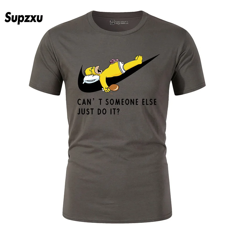 Летняя футболка Симпсон с забавным принтом в стиле хип-хоп, мужская хлопковая брендовая футболка с круглым вырезом и короткими рукавами, футболка homme camisetasrt - Цвет: Dark gray